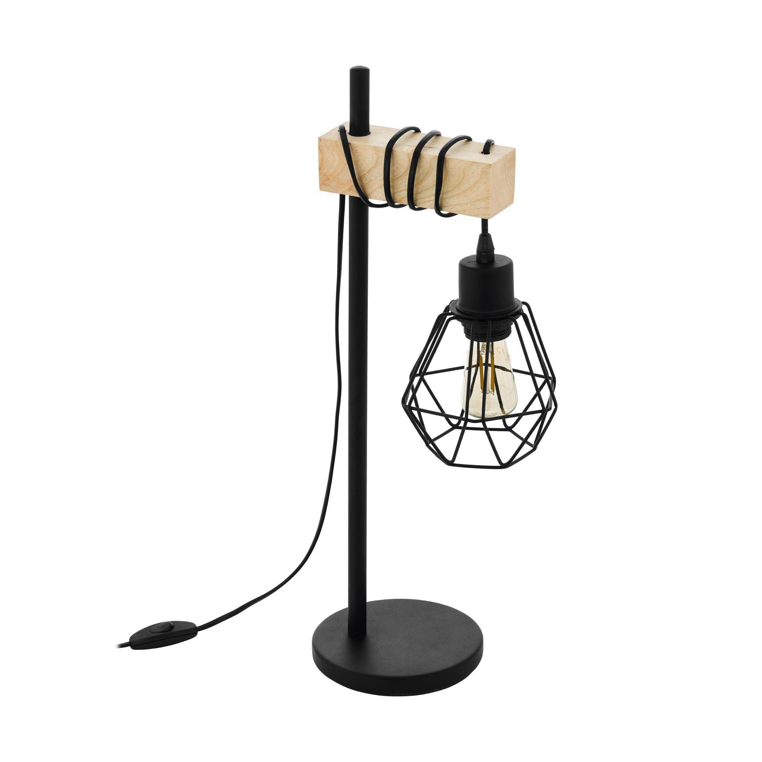 STOLNÁ LAMPA TOWNSHEND5 - čierna, Basics, kov/drevo (22/15,5/50cm)