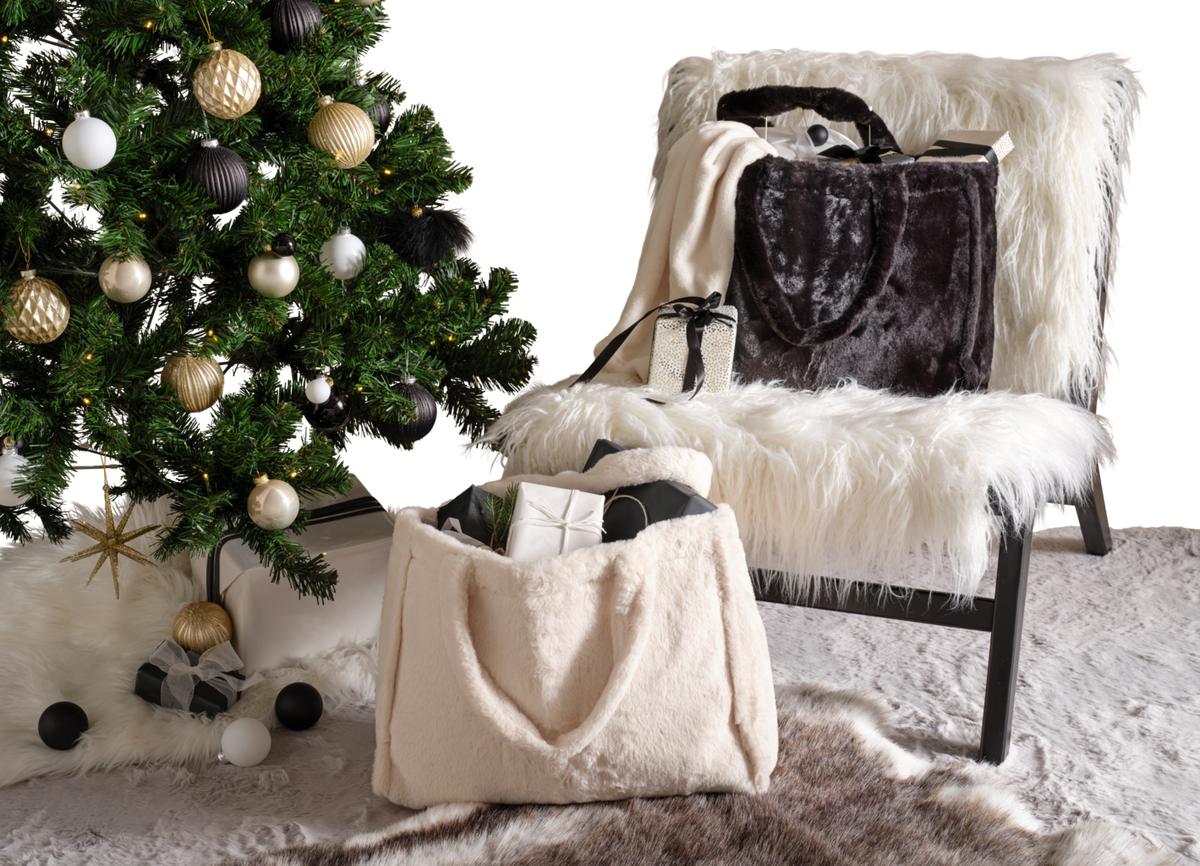Nákupní taška LIZ - antracitová, textil (30/40cm) - Modern Living