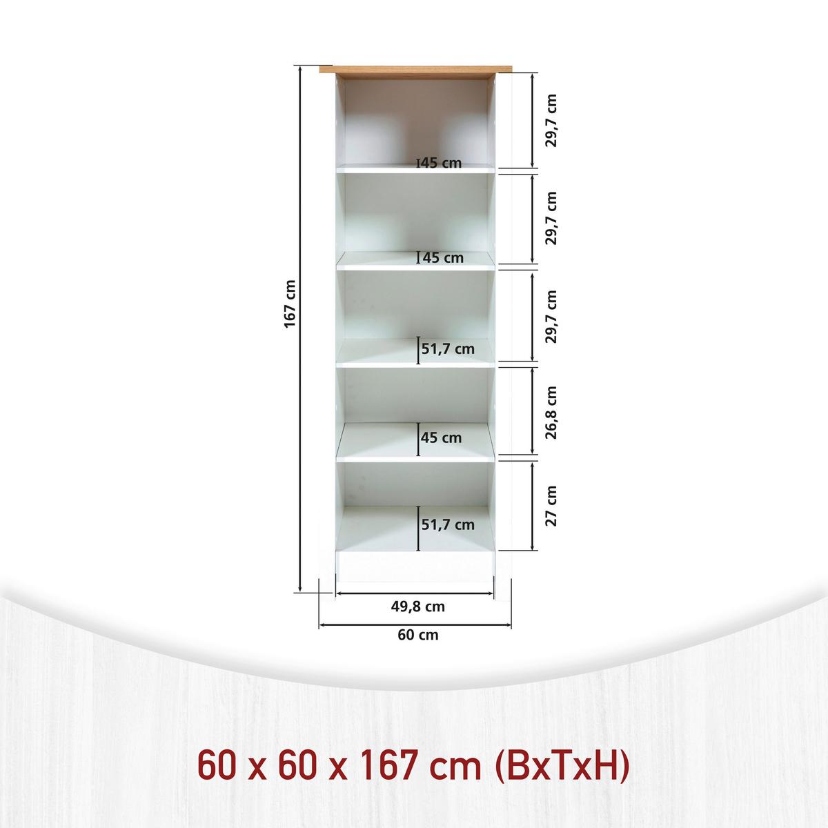 Stojací regál SAN SAN - bílá/dub artisan, Romantický / Rustikální, kompozitní dřevo (60/167/60cm) - Mömax