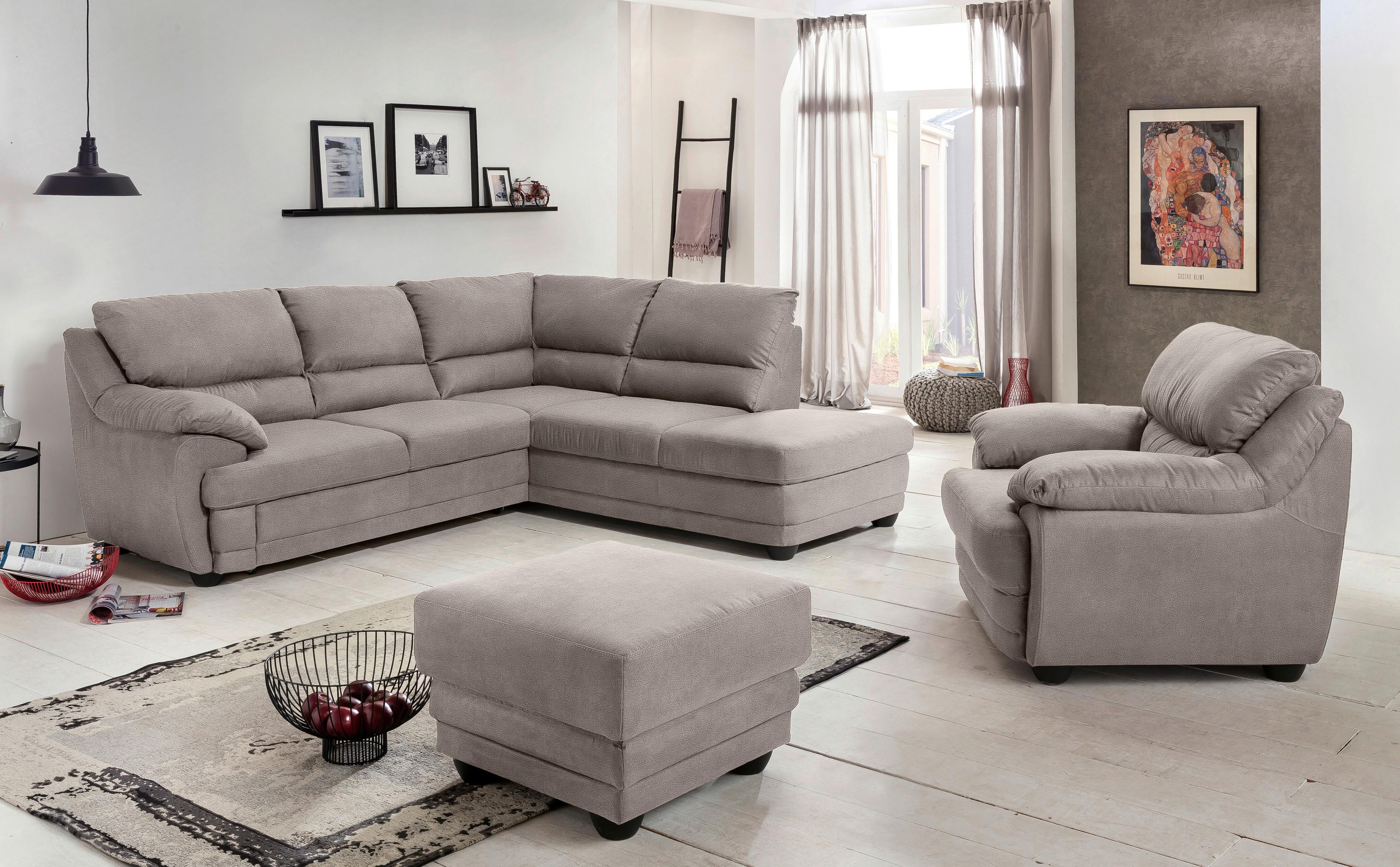 Polstersessel Mit Armlehnen Nebolo Textil Beige - Schlammfarben/Schwarz, Design, Textil (117/97/100cm) - Livetastic