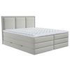 Boxspringbett Swing Hellgrau H2xh3 200x200cm - Hellgrau, Design, Holzwerkstoff/Textil (200/200cm) - MID.YOU