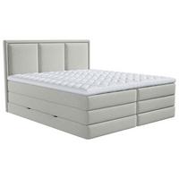 Boxspringbett mit Topper & Bettkasten 180x200 Swing - Hellgrau, Design, Textil (180/200cm) - MID.YOU