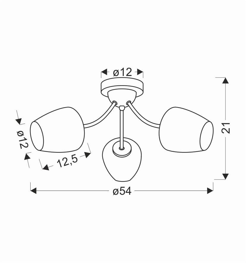 Deckenleuchte 33-22585 Zina - Bronzefarben, Basics, Metall (54/54/21cm)