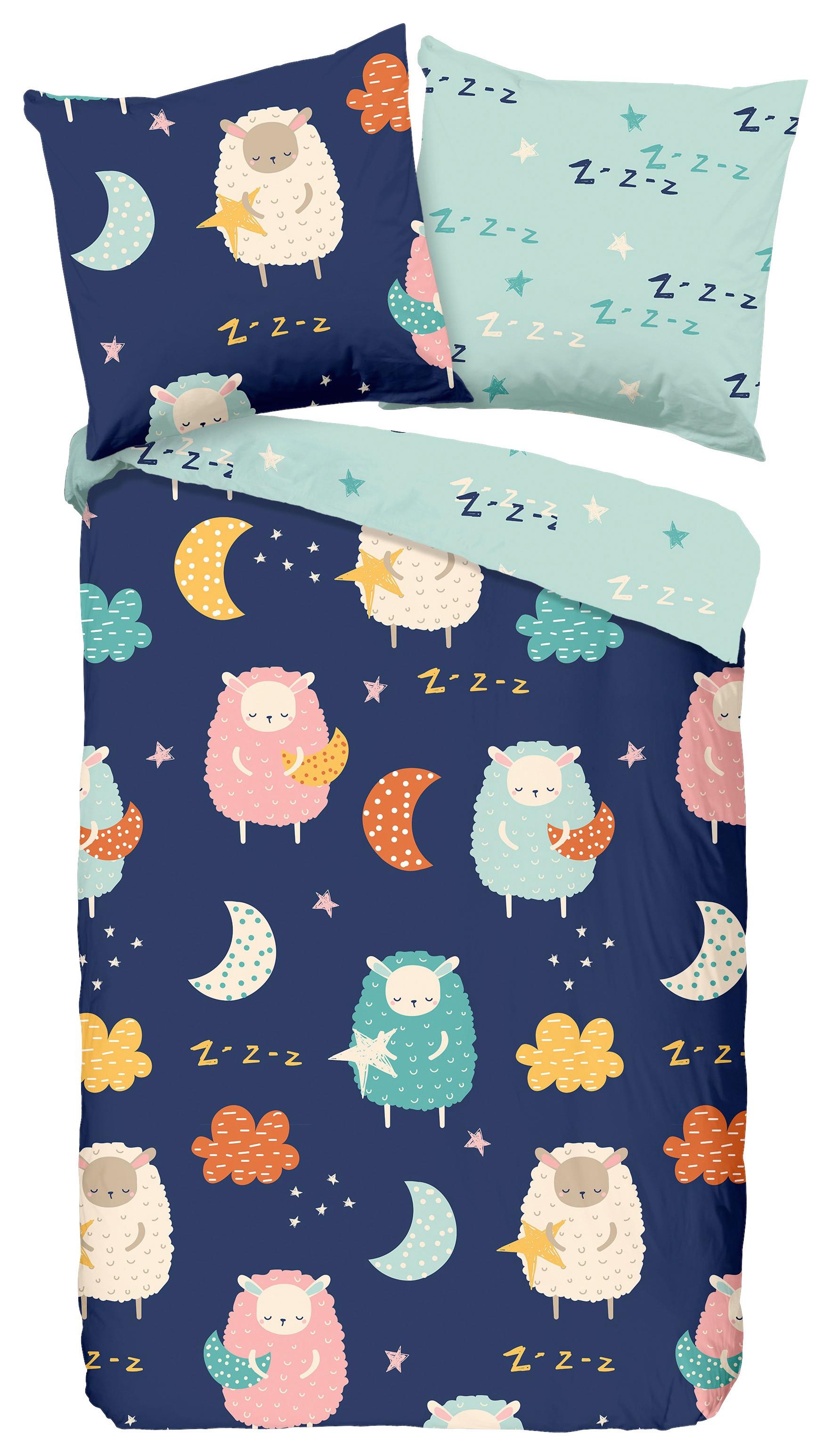 Jugendbettwäsche Sheep Multicolor 135x200 cm - Multicolor, Design, Textil (135/200cm)