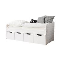 Dětská postel se šuplíky MICKI, 80x160 cm, bílá - bílá/barvy borovice, Natur, dřevo (80/160cm) - MID.YOU