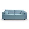 Schlafsofa Point Hellblau B: 250cm - Schwarz/Hellblau, Basics, Holz/Textil (250/95/99cm) - MID.YOU
