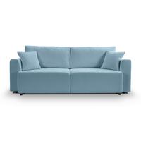Schlafsofa Point Hellblau B: 250cm - Schwarz/Hellblau, Basics, Holz/Textil (250/95/99cm) - MID.YOU