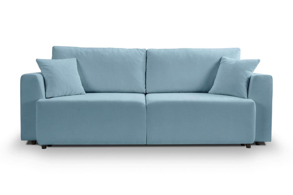 Schlafsofa Point Hellblau B: 250cm - Schwarz/Hellblau, Basics, Holz/Textil (250/95/99cm) - MID.YOU