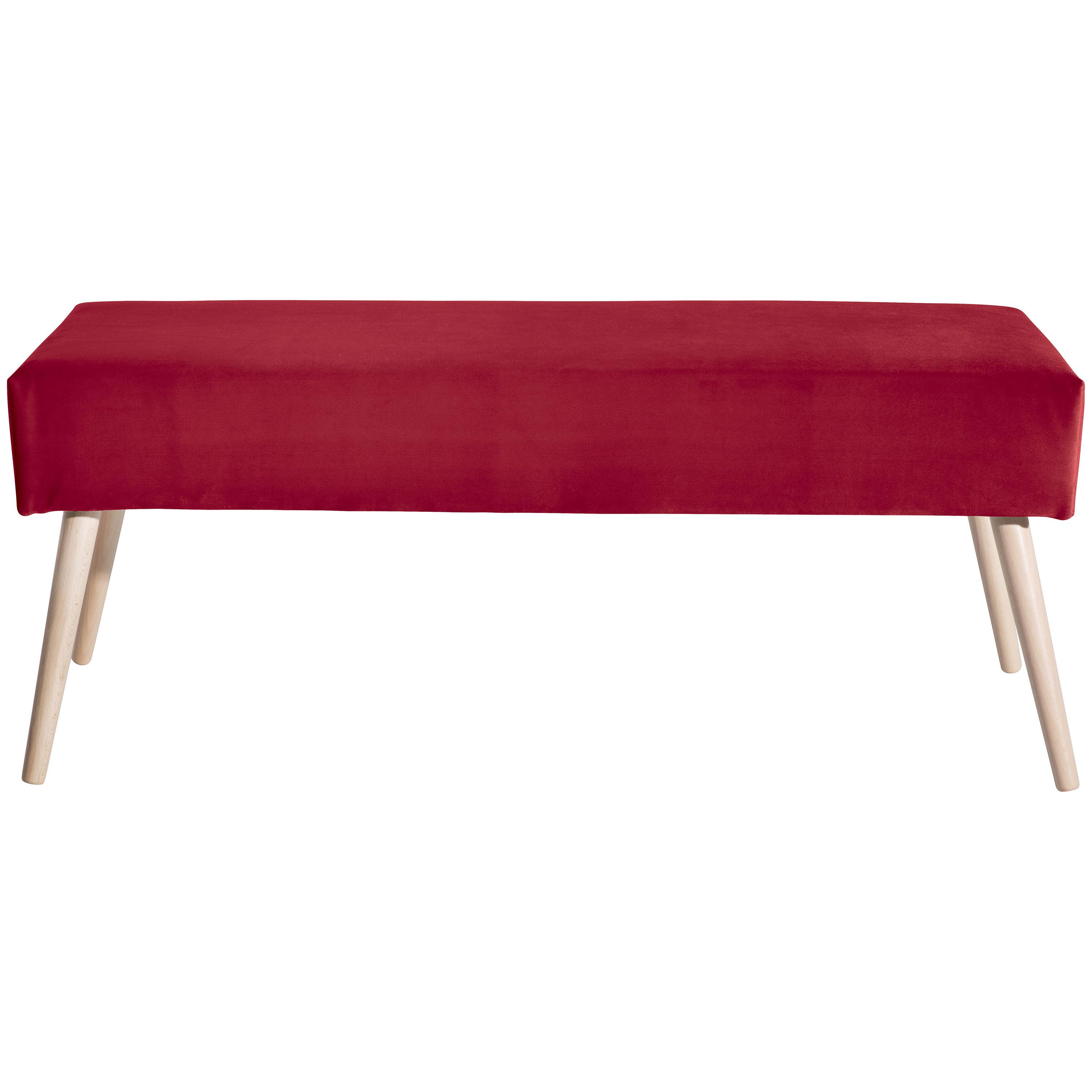 Sitzbank Gepolstert Rot Sue Bxhxt: 114x48x40 Cm - Buchefarben/Rot, Design, Textil (114/48/40cm) - Max Winzer