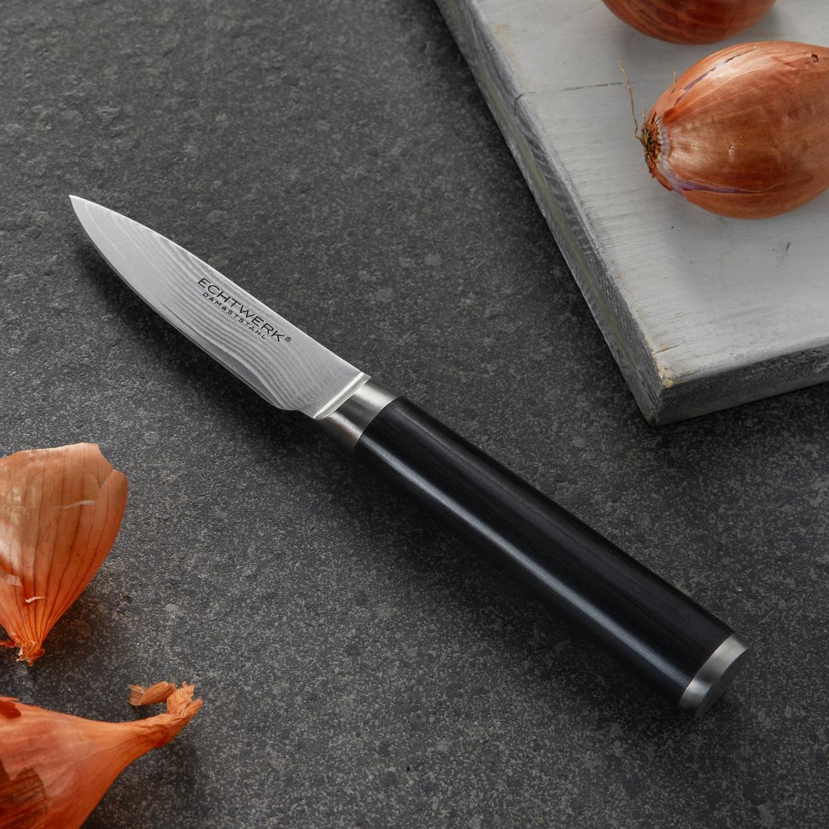 Schälmesser Echtwerk Damaszener - Edelstahlfarben, MODERN, Metall (20,9cm) - Echtwerk