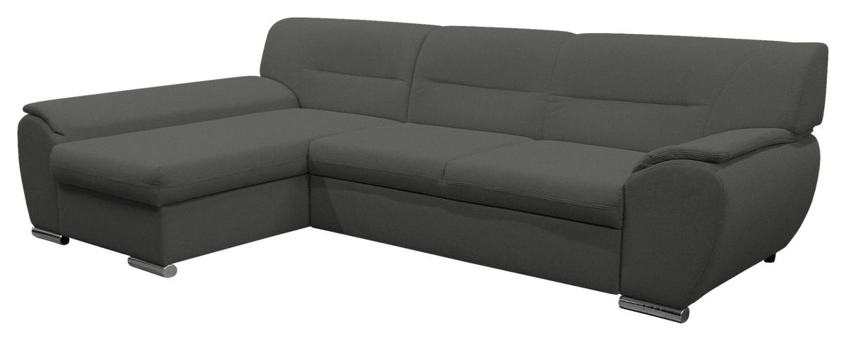 Ecksofa Mit Schlaffunktion Veratti Mit Schlaffunktion - Silberfarben/Grau, Design, Textil (167/281cm) - MID.YOU