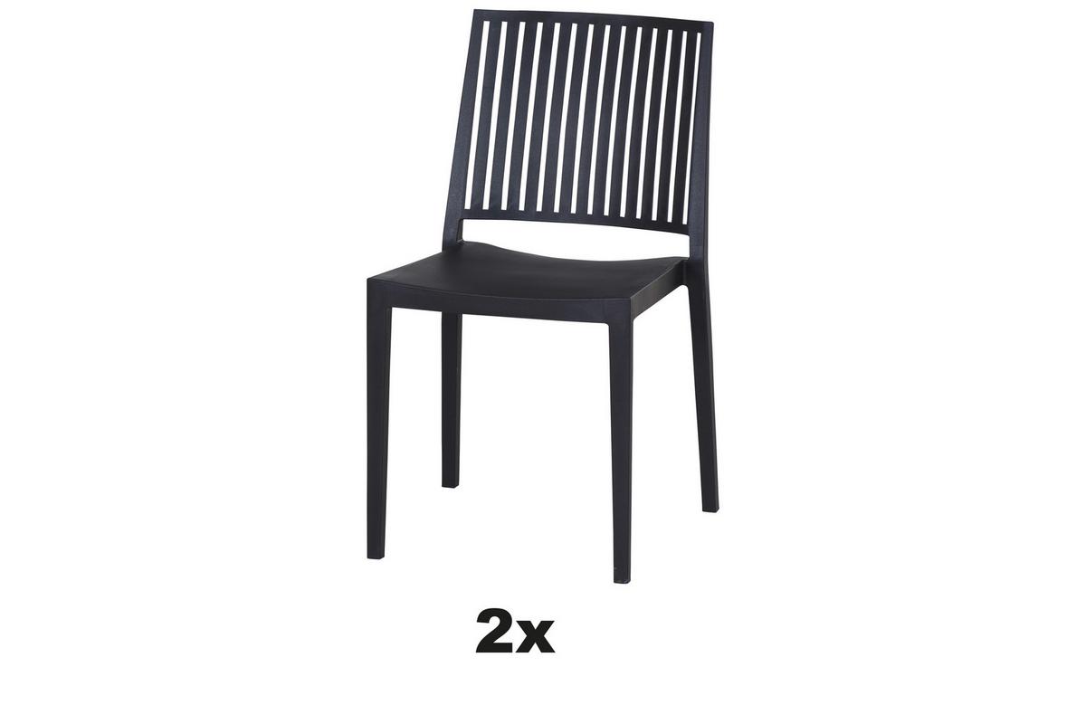 Stapelstuhl T20076 - Anthrazit, Basics, Kunststoff (57/80/56cm) - Siena Garden