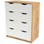 Kommode West 8 - Eichefarben/Weiß, MODERN, Holzwerkstoff (78/92/40cm)