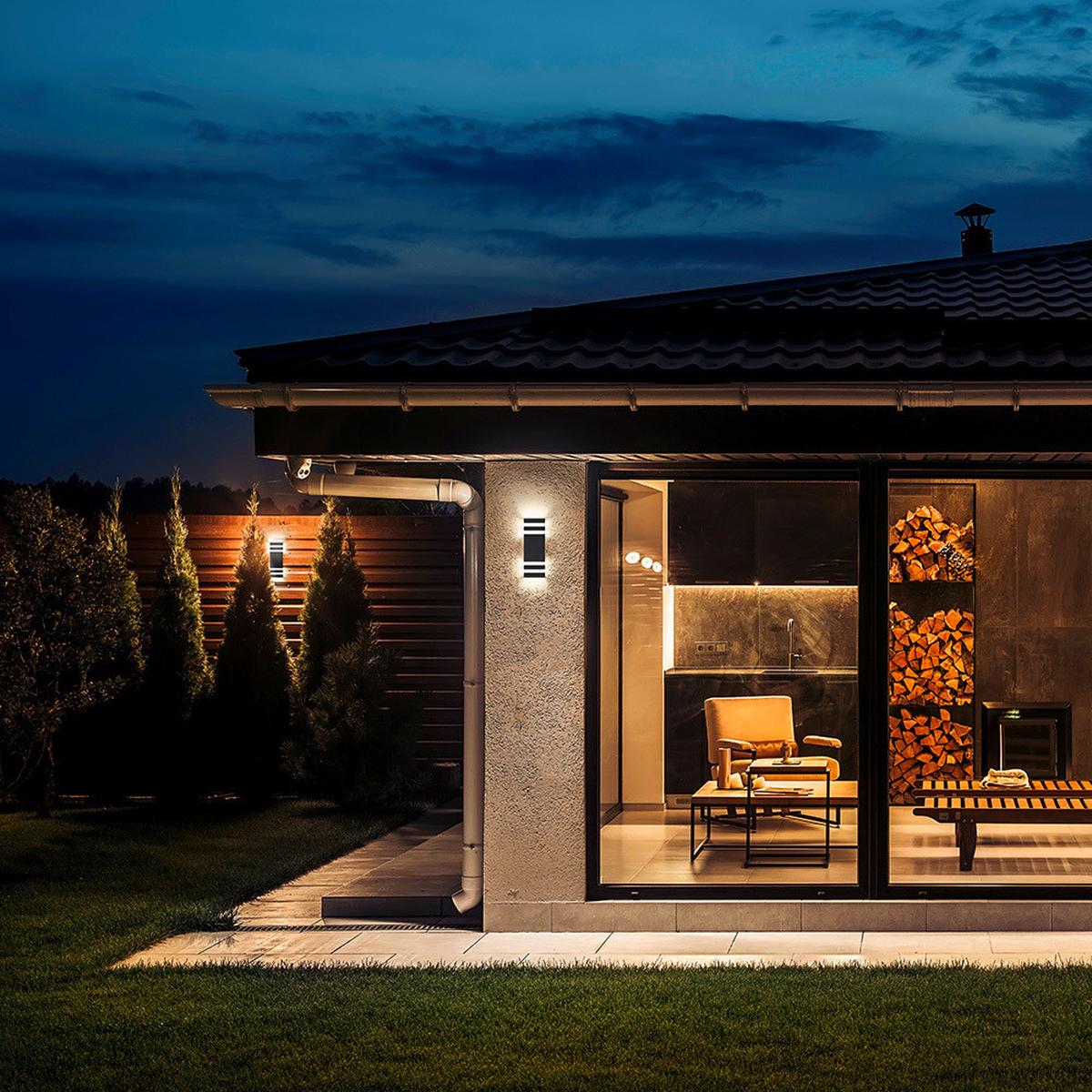 Außenwandleuchte Unter Den Linden - Schwarz, MODERN, Metall (11/10/33cm) - MAYTONI