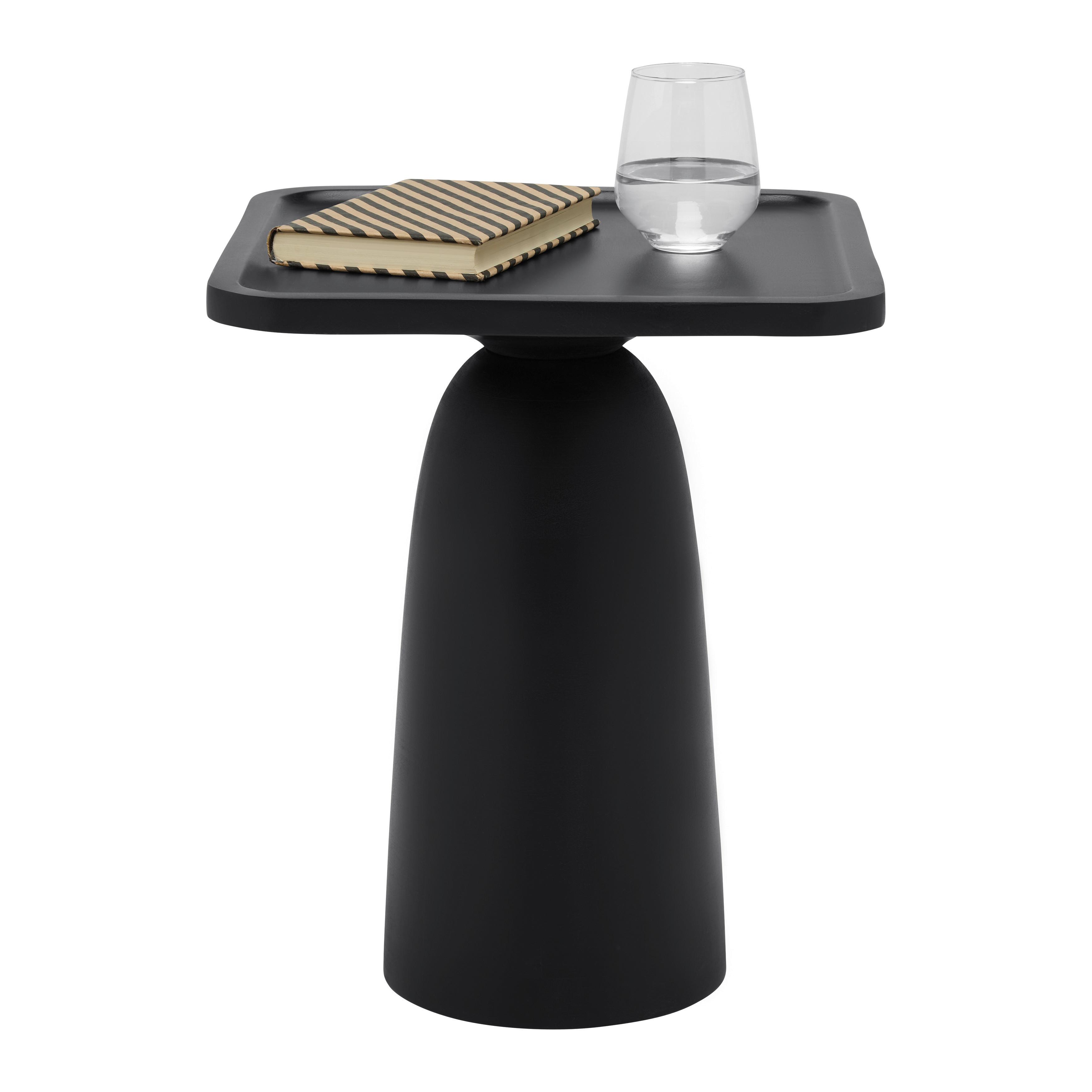Odkládací stolek Noir, š. 38cm - černá, Moderní, dřevo (38/45/38cm) - Premium Living
