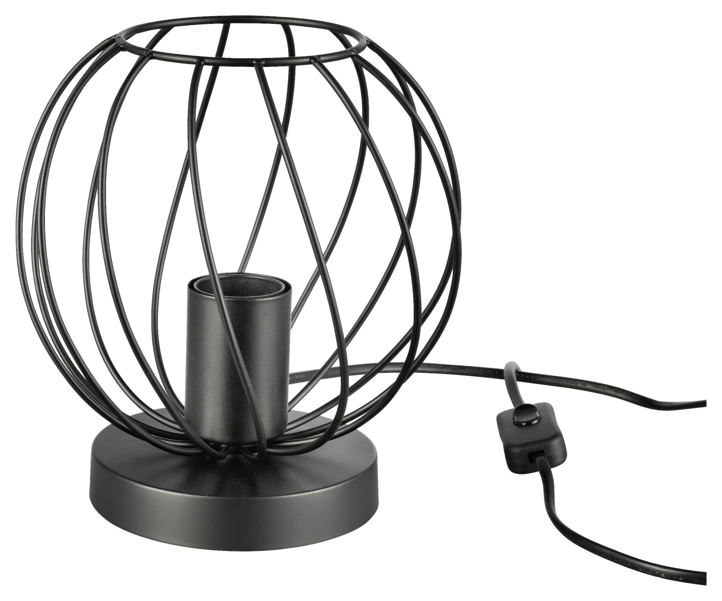 Stolní Lampa Ottula, 18/18,5cm, 40 Watt - černá, Moderní, kov (18/18,5cm) - Modern Living