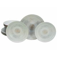 Tafelservice Neapel Offwhite Steinzeug, 4 Pers., 12-teilig - Creme/Braun, Basics, Keramik - Creatable
