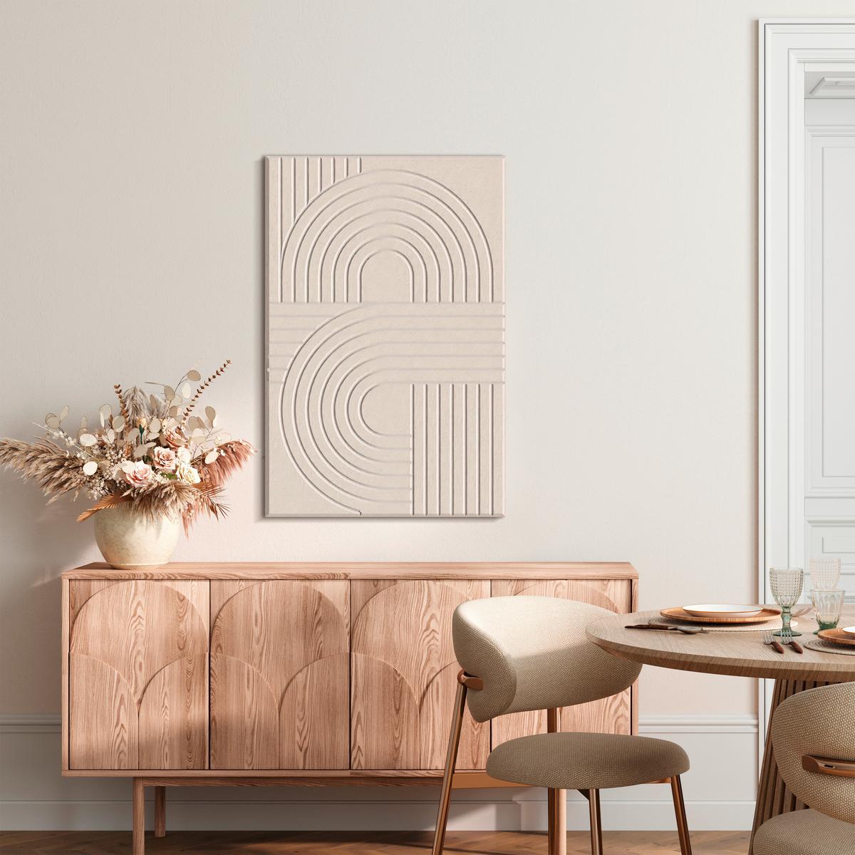 Akustický panel MILLA - béžová, textil (60/90cm) - Mömax