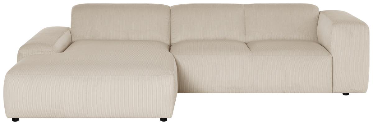 ECKSOFA Hannah Beige S: 200x304cm - Beige/Schwarz, Design, Textil (200/304cm) - MID.YOU