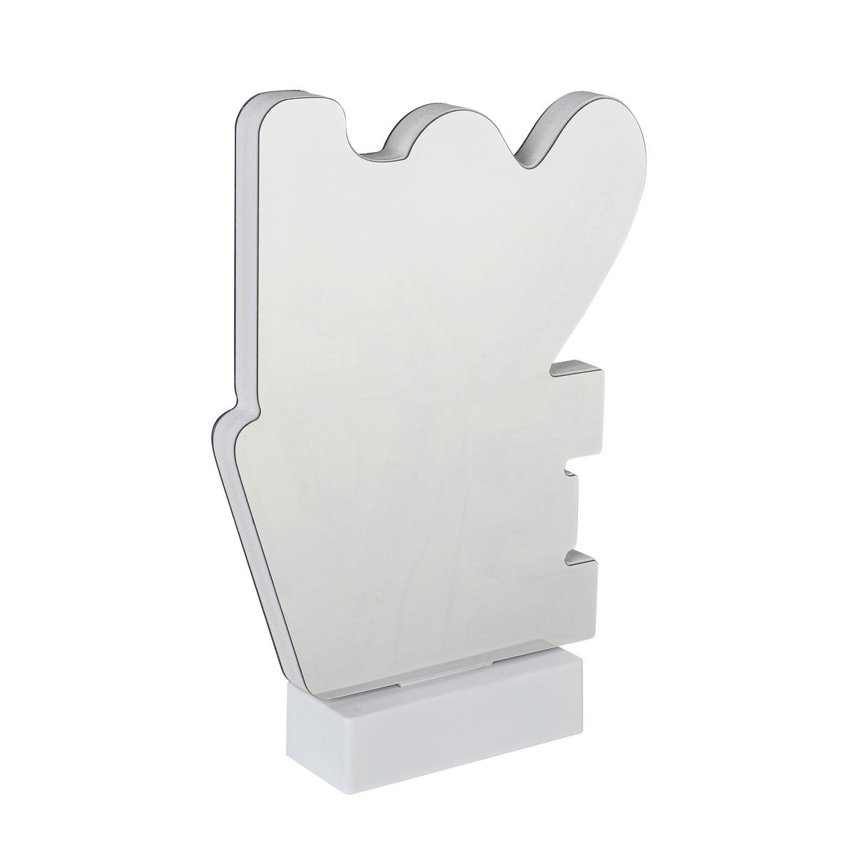 LED-Dekoleuchte Clementine - Chromfarben/Weiß, Basics, Kunststoff (18/4,6/26,9cm) - Luca Bessoni