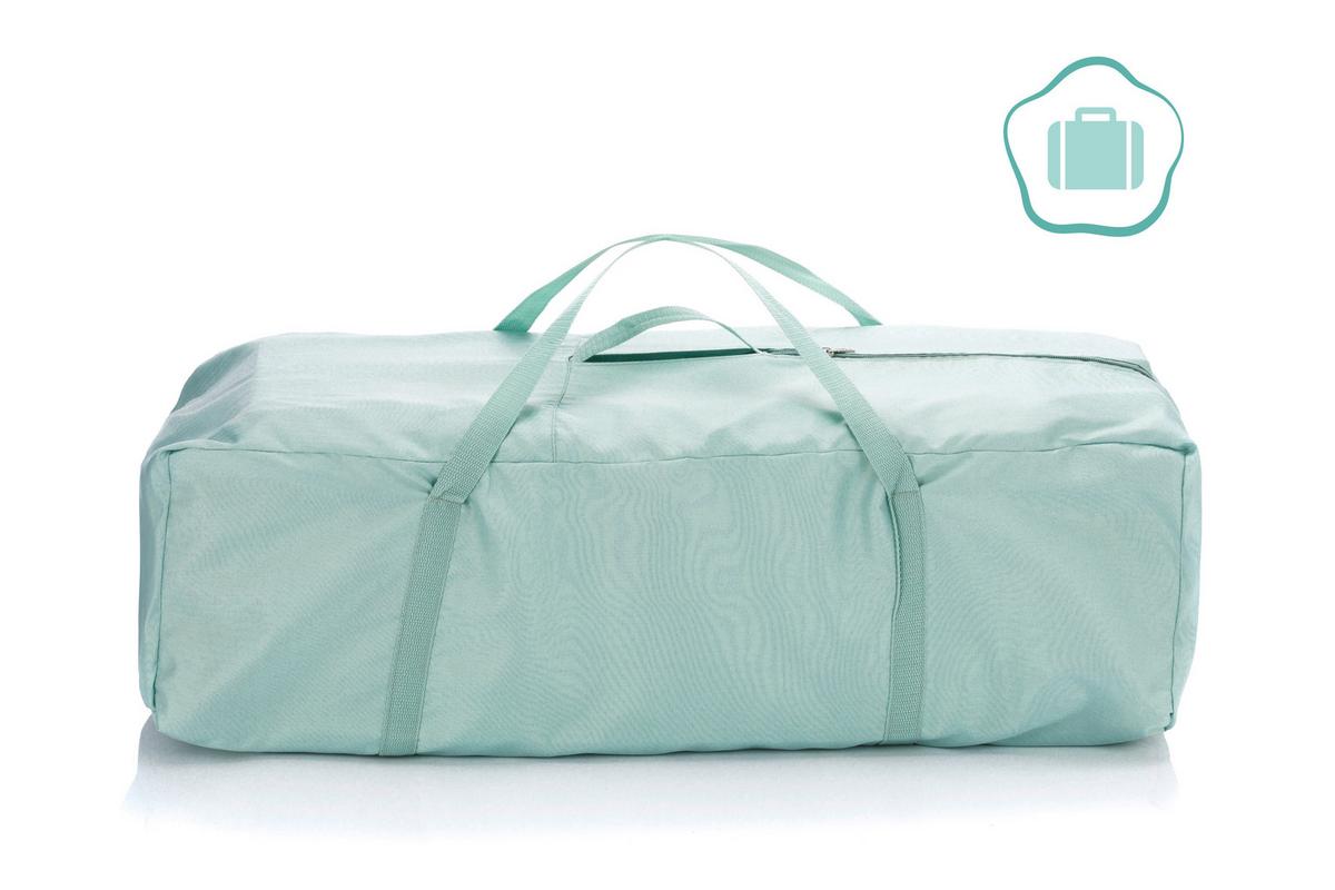 Reisebett Travel Cot Mint B: 125 cm - Mintgrün, Basics, Kunststoff/Metall (125/76/77cm) - Fillikid