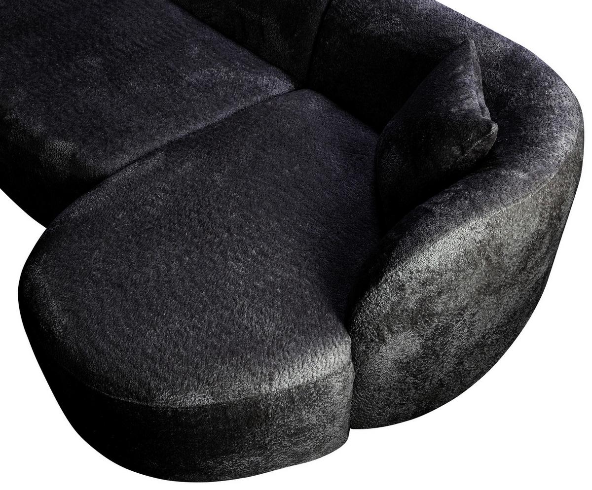 Ecksofa Flick Schwarz, 264 Cm - Schwarz, Design, Textil (264/143cm) - MID.YOU