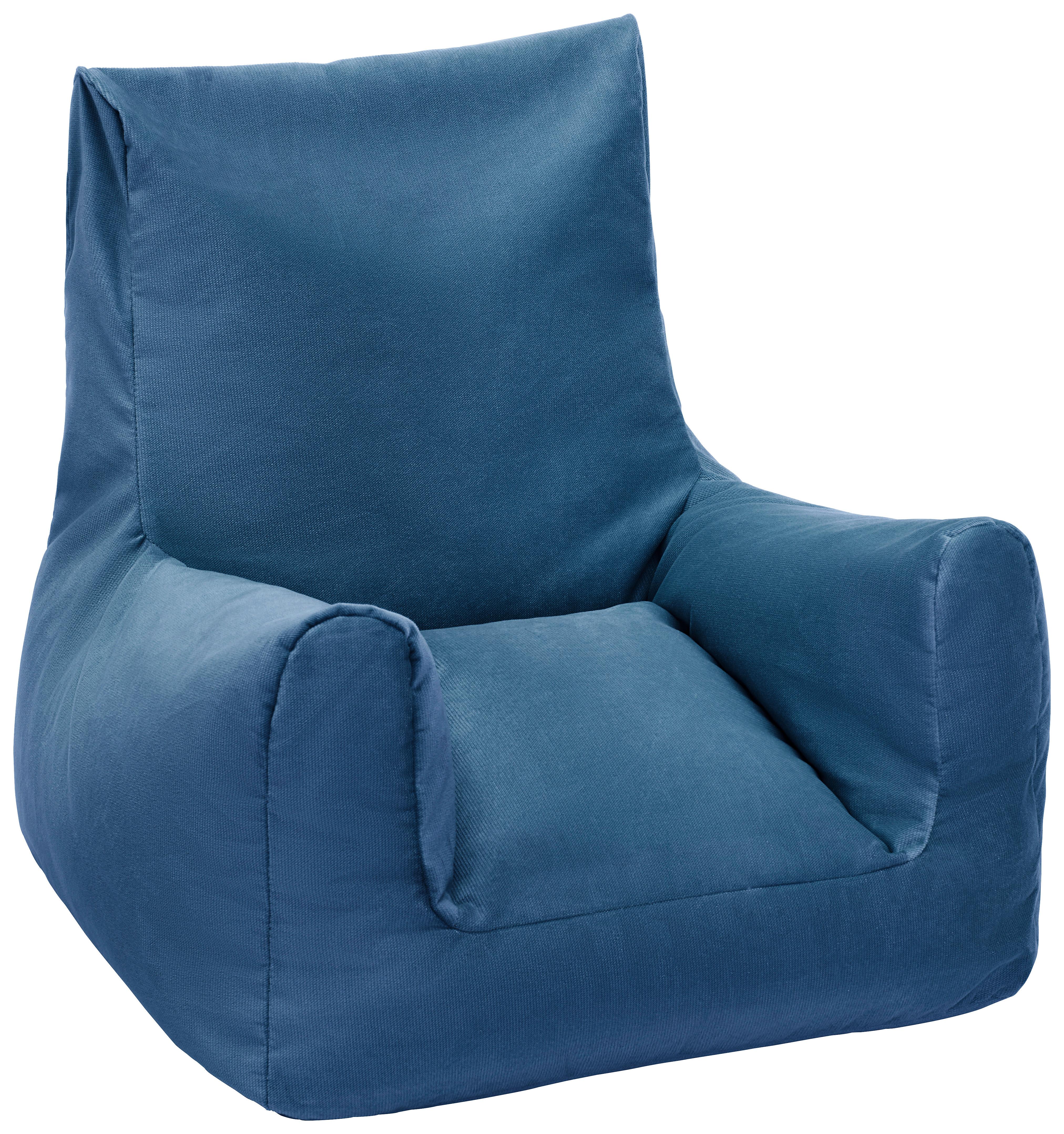 Sedací vak modrý - modrá, textil (70/55/70cm) - Modern Living