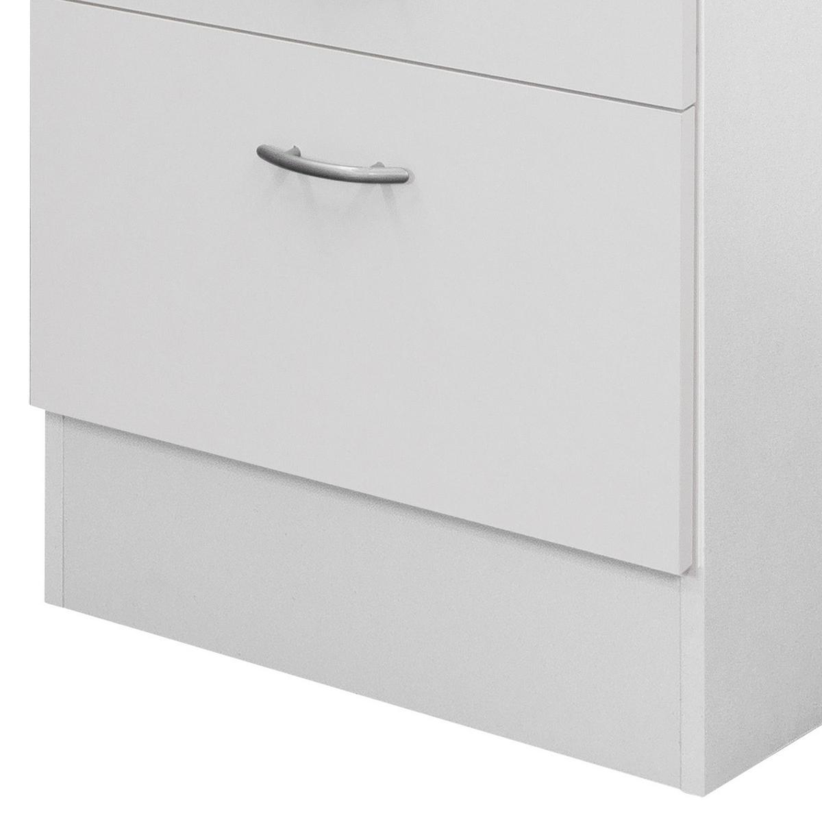 Küchenunterschrank Wito 50 cm Weiß - Hellgrau/Weiß, Holzwerkstoff (50/85/60cm) - FlexWell