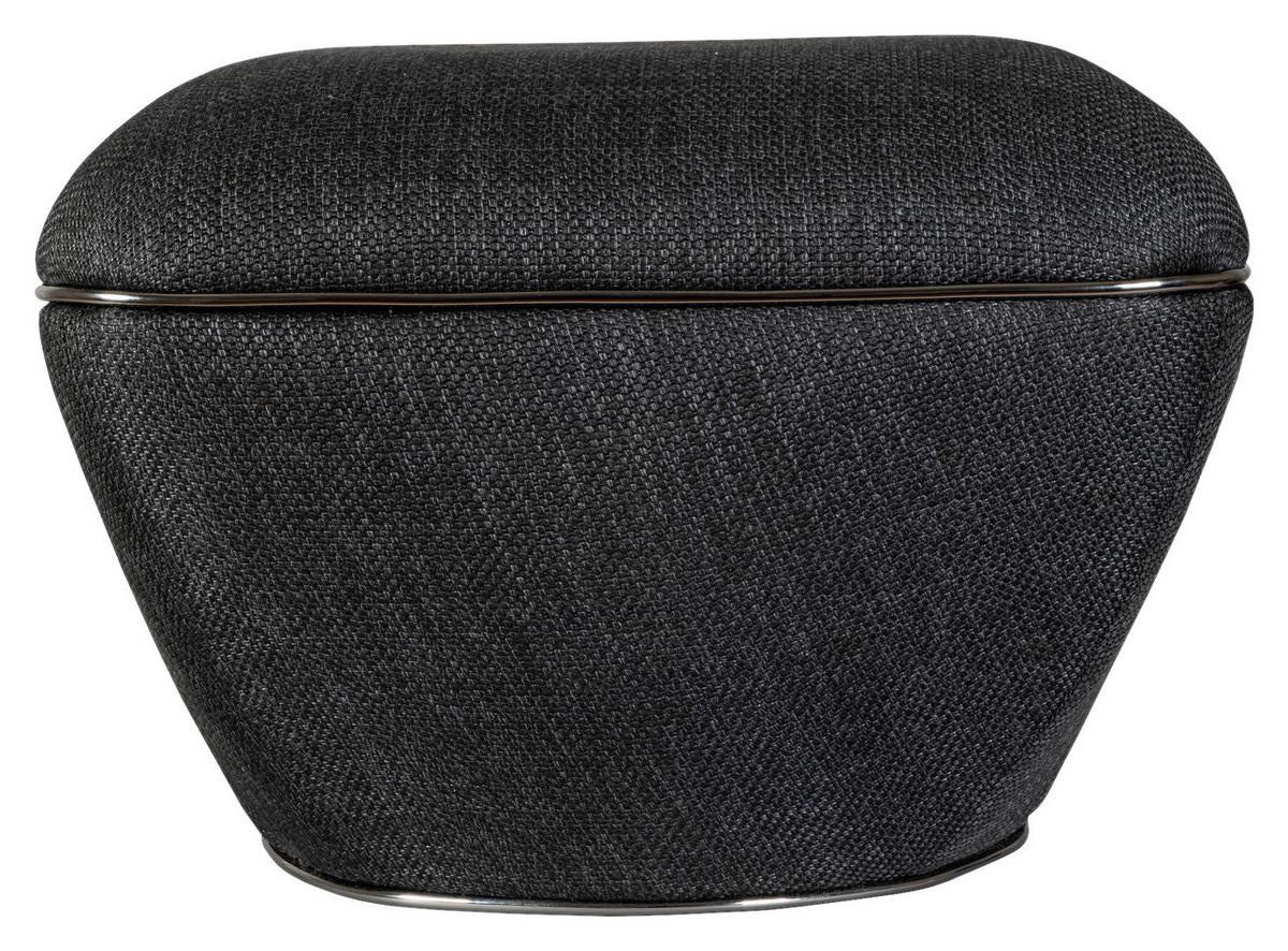 Hocker Contessa 145 Anthrazit/Graphitfarben D:60cm - Anthrazit/Graphitfarben, Design, Textil (60/42,5cm) - Kayoom