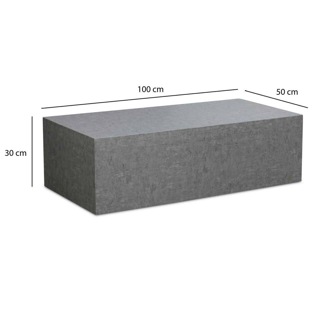 Couchtisch Schwarz L: 100 cm - Grau, Design, Holzwerkstoff (100/50/30cm) - MID.YOU