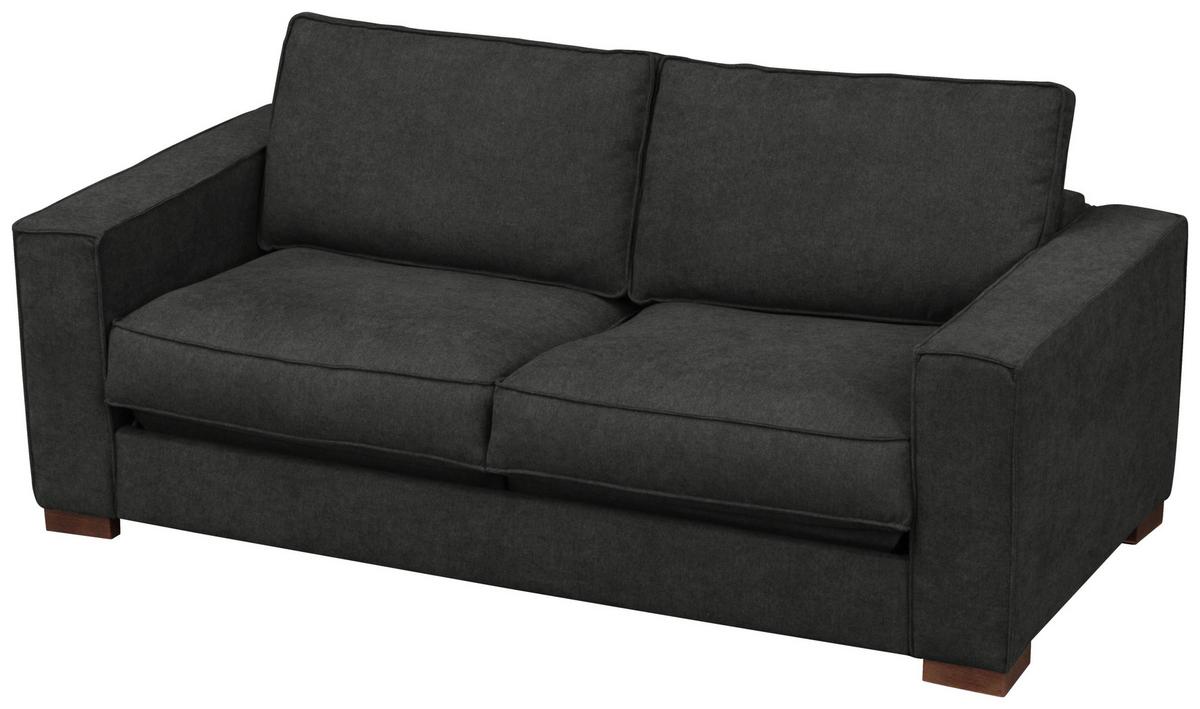 Schlafsofa Texas Anthrazit Webstoff, B: 203 cm - Dunkelbraun/Anthrazit, Design, Textil (203/85/99cm) - MID.YOU
