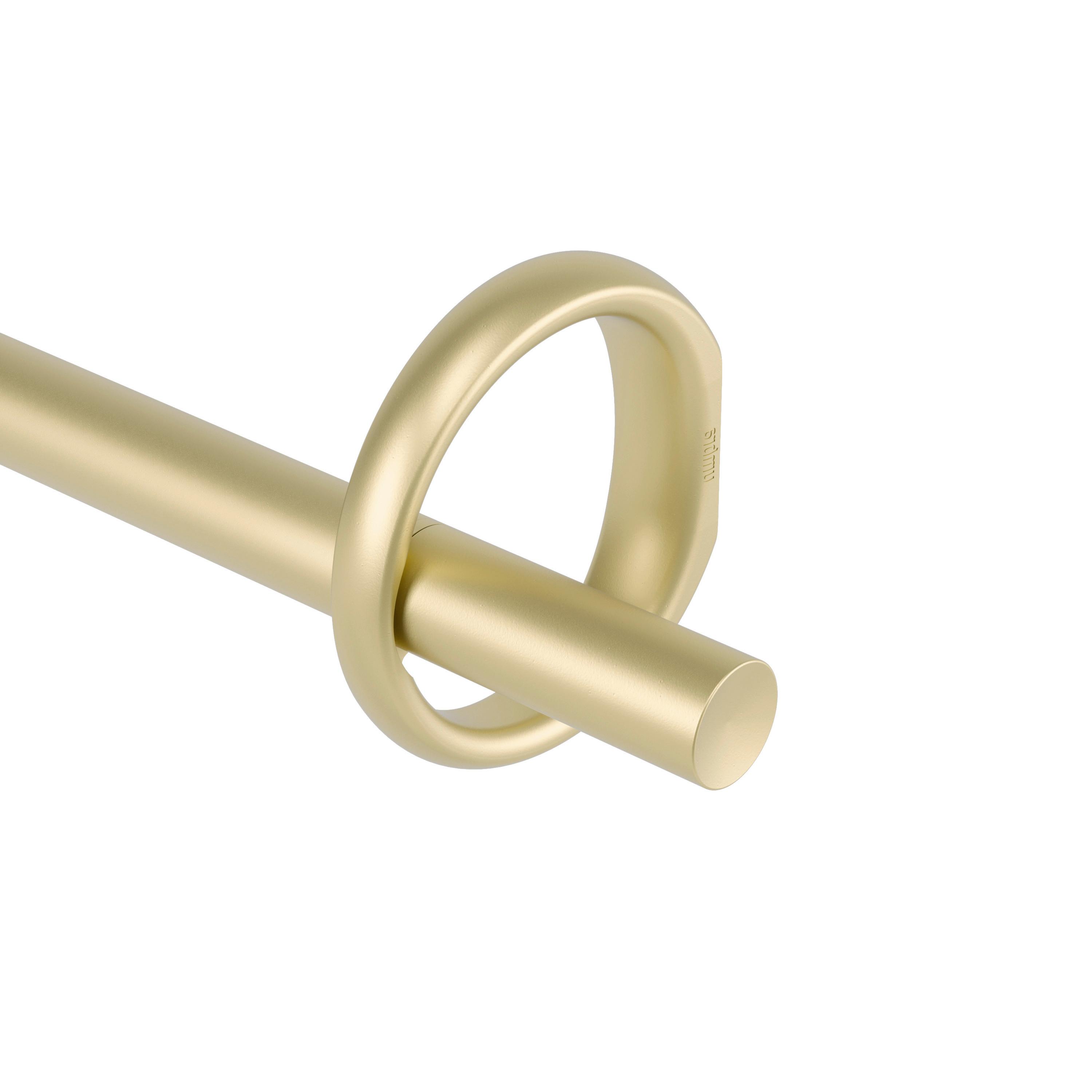 Vorhangstange Ringlet Goldf. Metall/Kunststoff, L: 320 cm - Goldfarben, KONVENTIONELL, Kunststoff/Metall (320cm) - Umbra