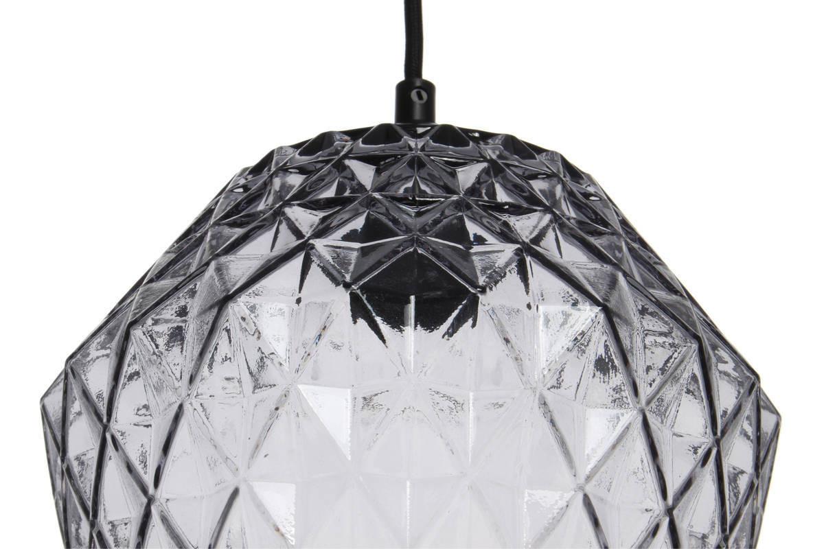 Hängeleuchte Lumi H: 27 cm 1-Flammig - Grau, Trend, Glas (20/27/20cm) - Kayoom