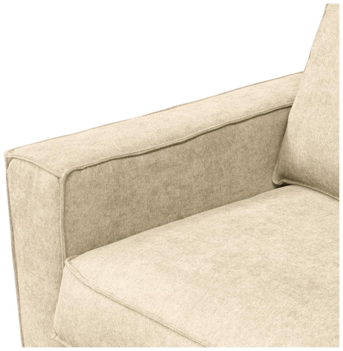Schlafsofa Texas Creme Webstoff, B: 203 Cm - Dunkelbraun/Creme, Design, Textil (203/85/99cm) - MID.YOU