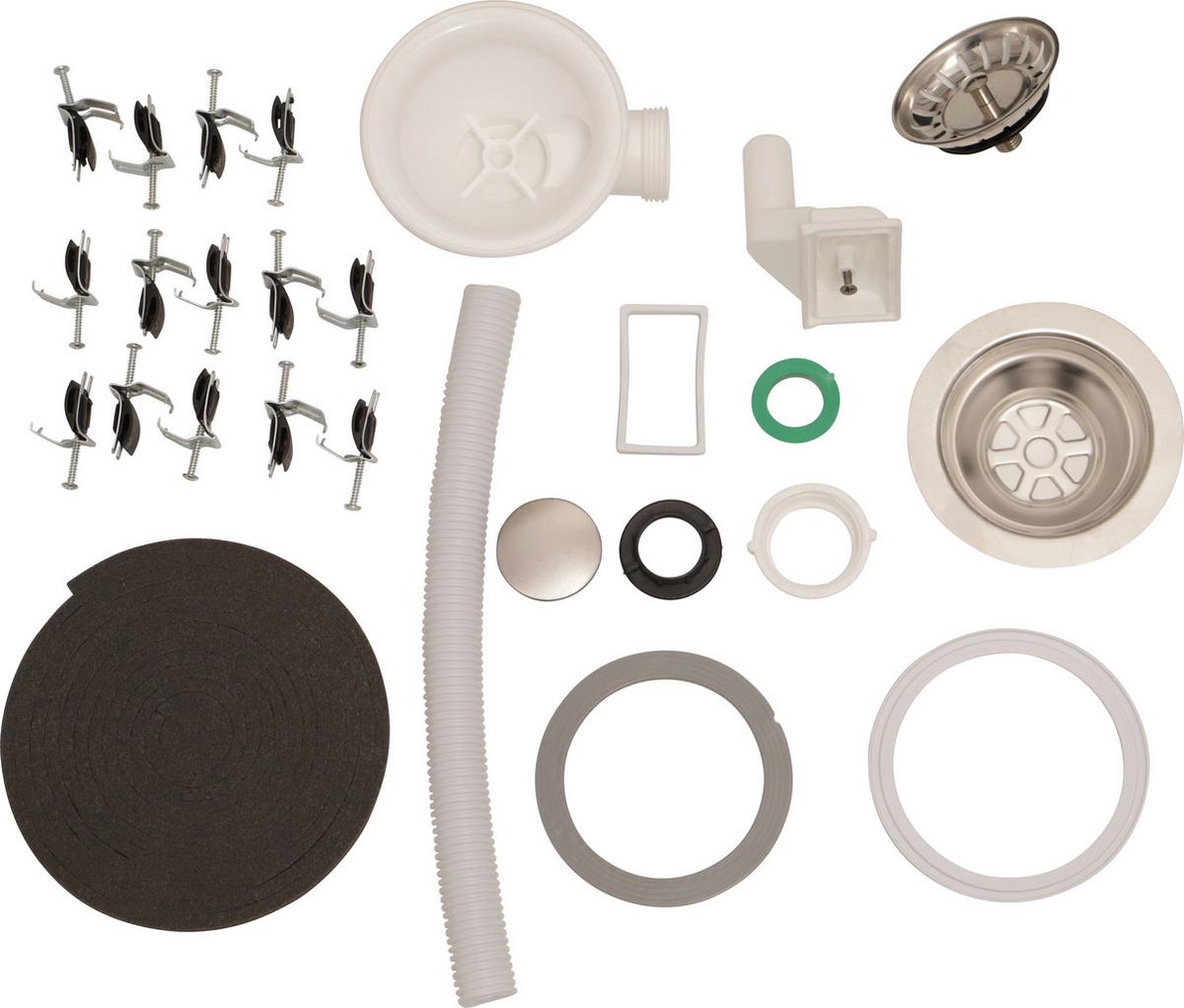 Spüle Edelstahl 61,5x17,5 cm - Edelstahlfarben, Basics, Metall (61,5/17,5/50cm) - Respekta