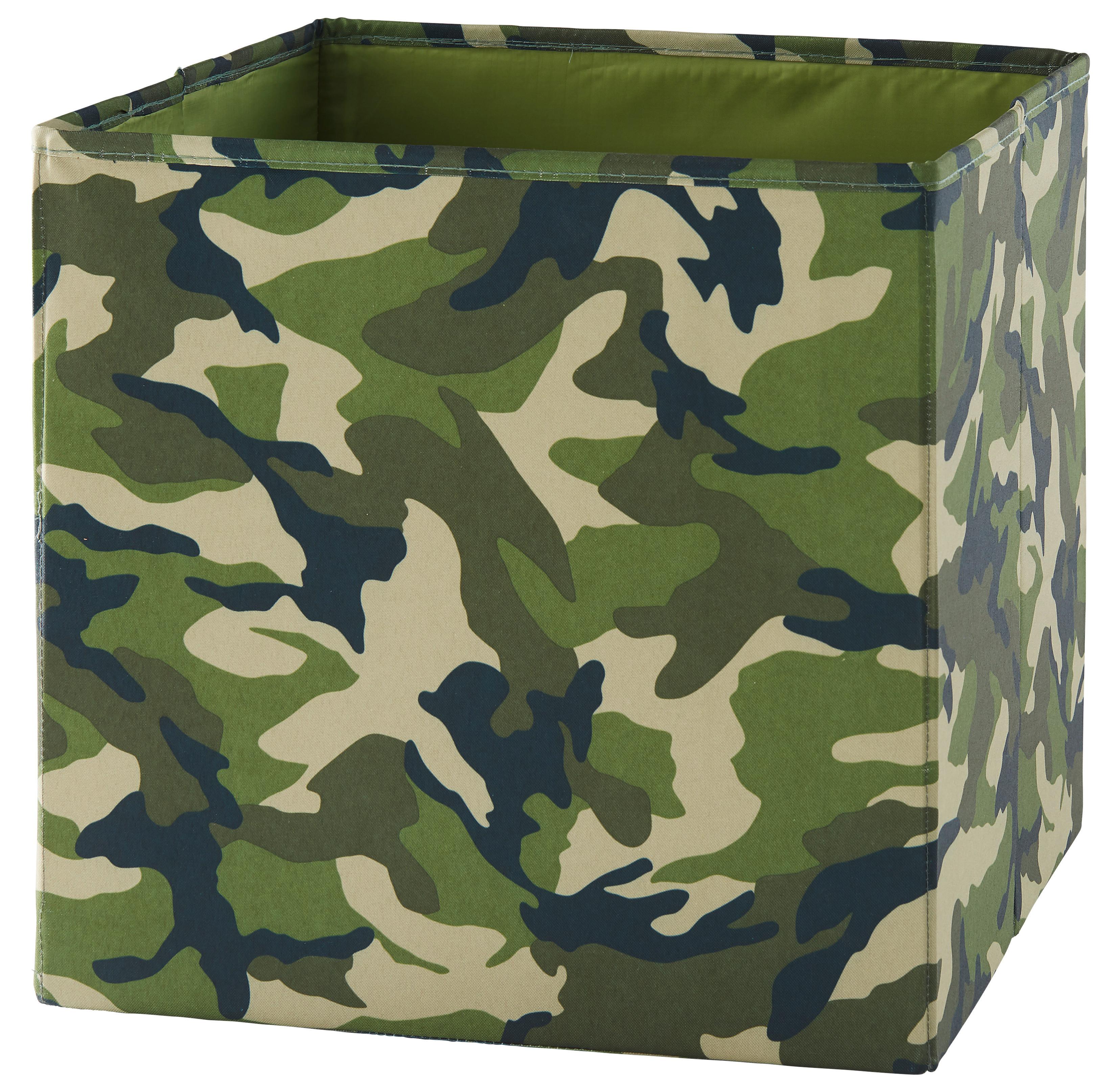 Skladací Box Michi, 30/30/30 Cm - olivovozelená/čierna, textil (30/30/30cm) - Modern Living