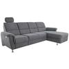 Ecksofa Parole Anthrazit S:292/165 cm - Chromfarben/Anthrazit, KONVENTIONELL, Textil (292/165cm) - Livetastic