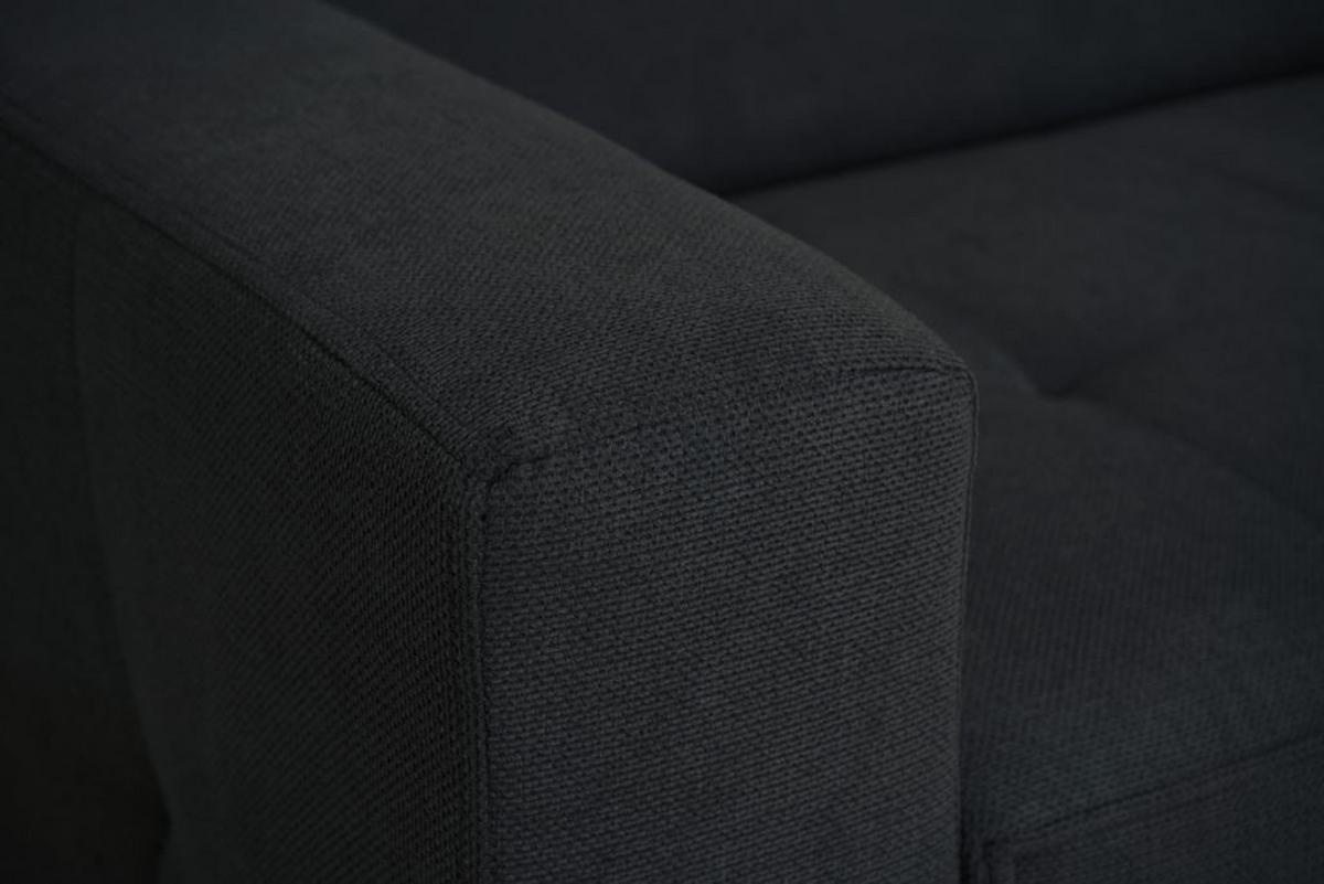 Rohová sedačka MARCO, obojstranná, čierny velúr - čierna, Konventionell, kov/drevo (238/78-94/170cm)