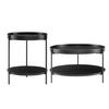 Couchtischset 2-teilig Schwarz - Schwarz, Design, Holzwerkstoff/Metall (44-69/44-69/49-39cm) - Livetastic