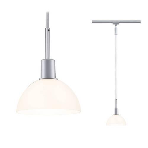 Schienensystem Urail Hängeleuchte 96972, dimmbar - Chromfarben/Opal, Basics, Glas/Metall (14/140cm) - Paulmann
