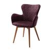 Armlehnstuhl Sarander Bordeaux  Echtholz-Beine - Bordeaux, Basics, Holz/Textil (62/87/65cm) - MID.YOU