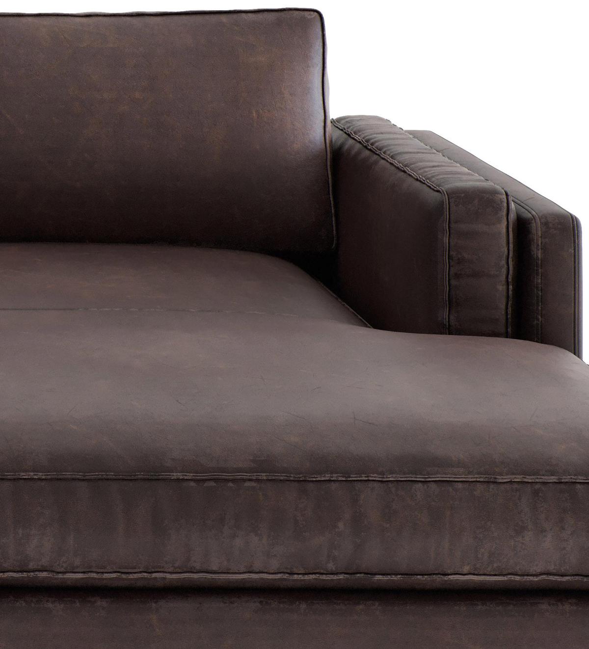 Ecksofa Packo Dunkelbraun S: 265x160 Cm - Dunkelbraun/Schwarz, Design, Textil (265/160cm) - Livetastic