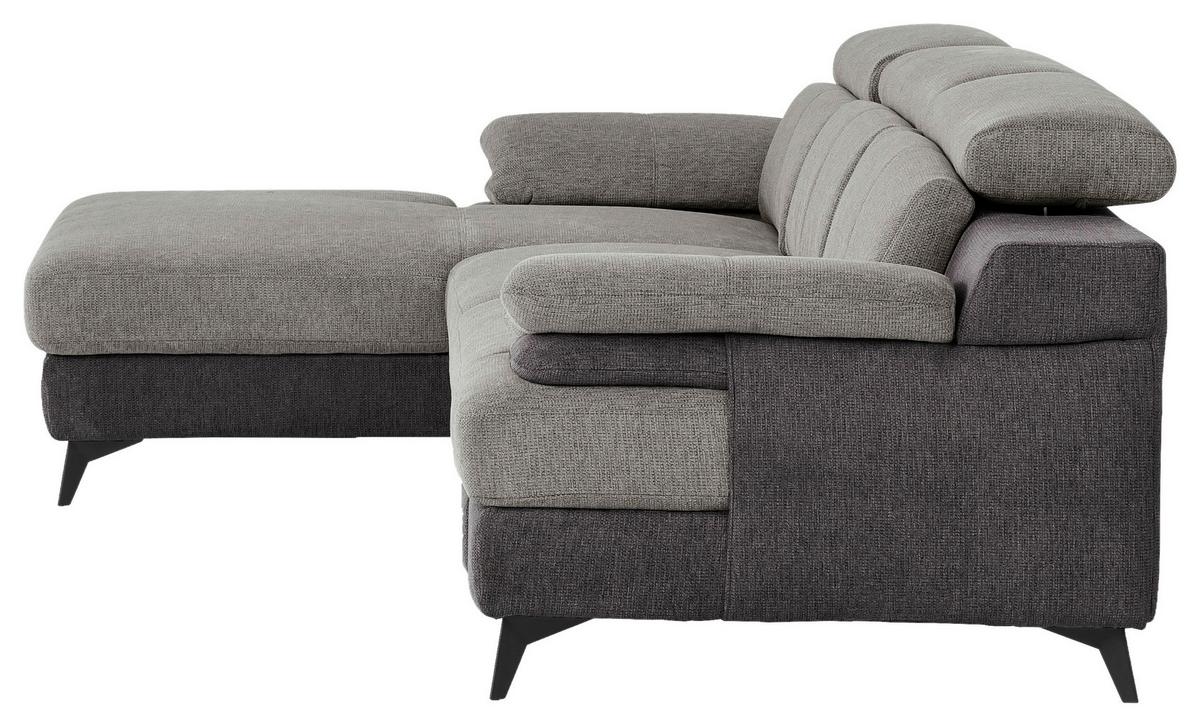 Ecksofa Titus Hellgrau/dunkelgrau - Dunkelgrau/Hellgrau, Design, Textil (291/80-98/178cm) - Livetastic