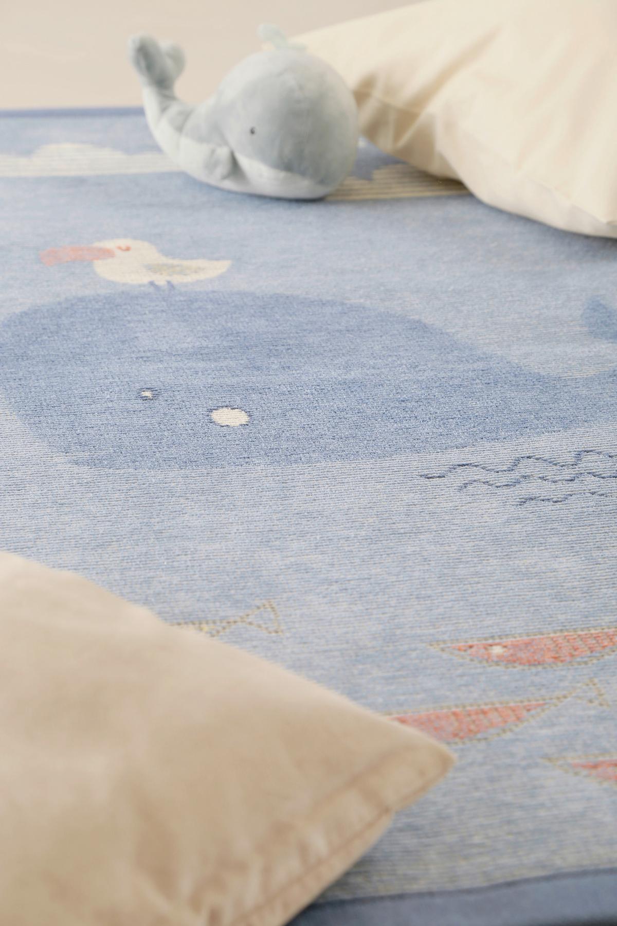 Kinderteppich Blau, Bxl: Ca. 160x230 Cm - Blau/Pastellblau, Trend, Textil (160/230cm) - Esprit