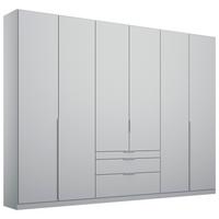 Drehtürenschrank Mit Laden 271 Cm Alabama, Seidengrau - Hellgrau, MODERN, Holzwerkstoff (271/229/54cm)