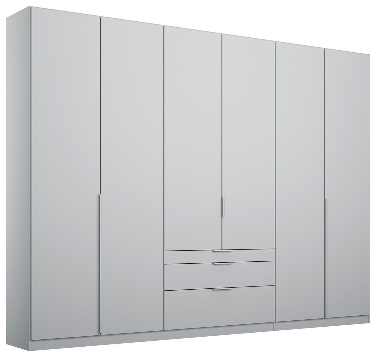 Drehtürenschrank Mit Laden 271 Cm Alabama, Seidengrau - Hellgrau, MODERN, Holzwerkstoff (271/229/54cm)