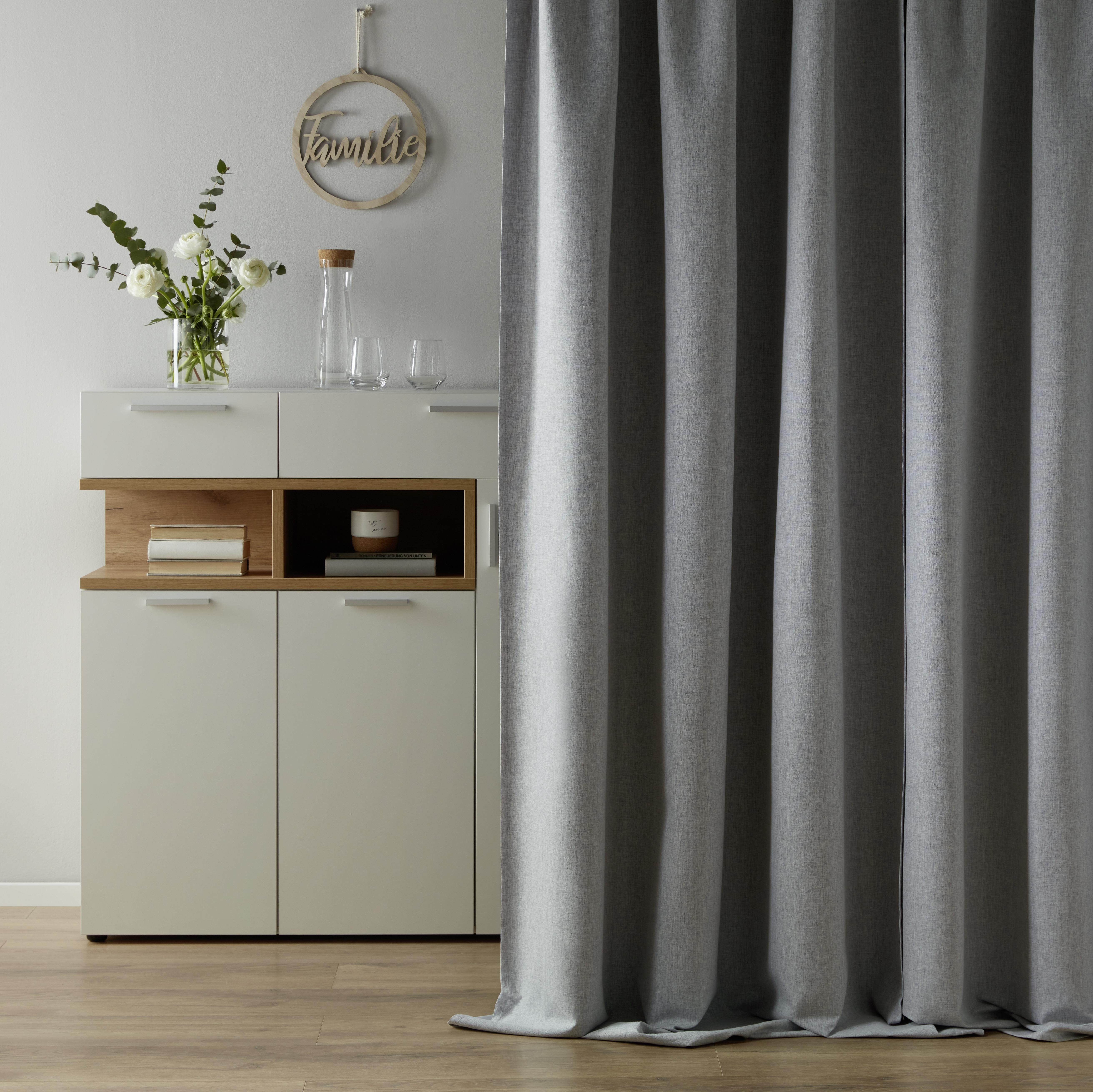 Hotový Záves Haru Sivá, 140x245cm - sivá, Moderný, textil (140/245cm)