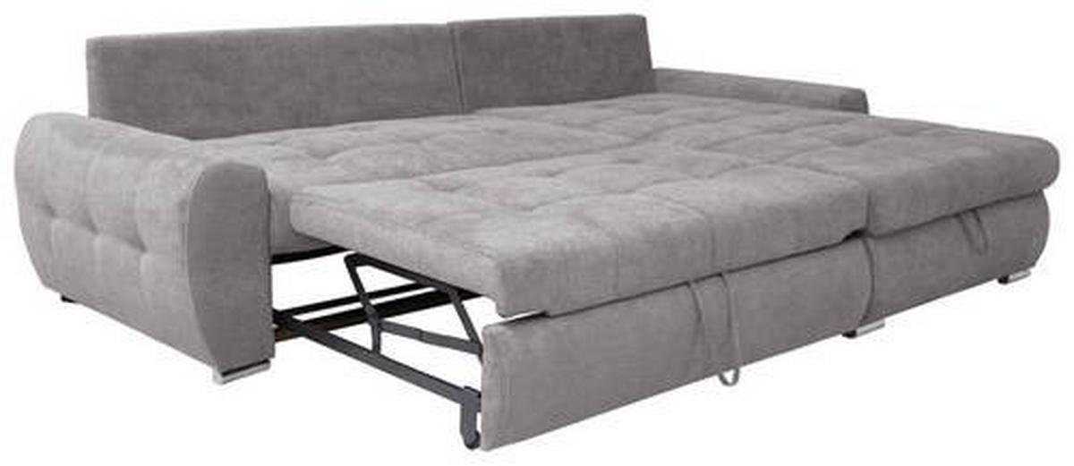 Ecksofa Mit Schlaffunktion Solar Fango 277x175 Cm - Chromfarben/Fango, Design, Textil (277/175cm) - Livetastic