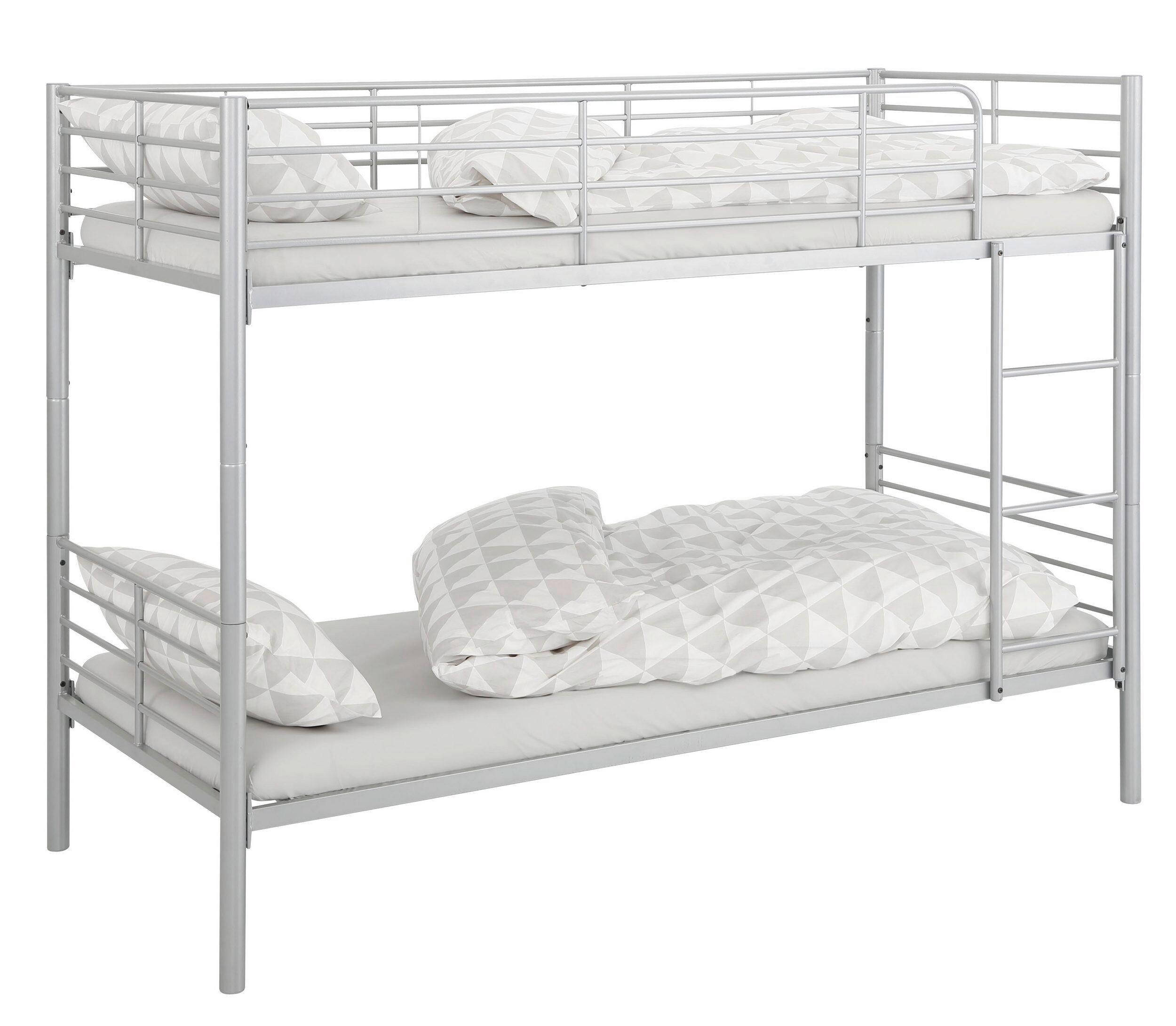 Etagenbett Rosie Silberfarben 90x200cm - Silberfarben, Design, Metall (90/200cm) - MID.YOU