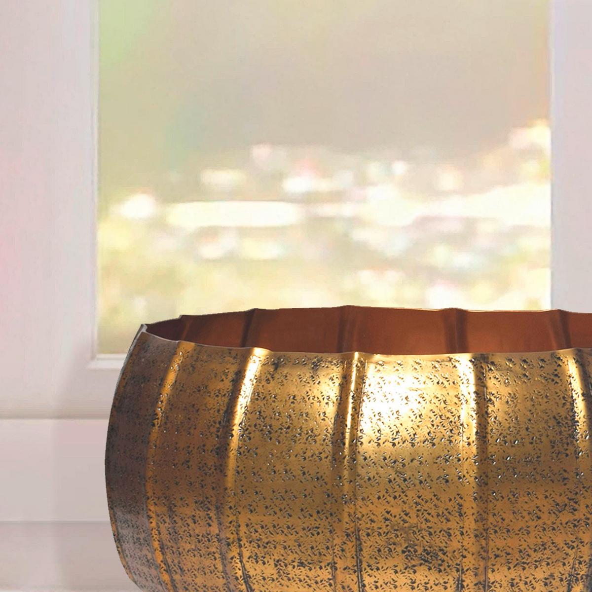 Dekovase 2er Set Goldfarben B: 39 cm - Goldfarben, Design, Metall (39/17/39cm) - Livetastic